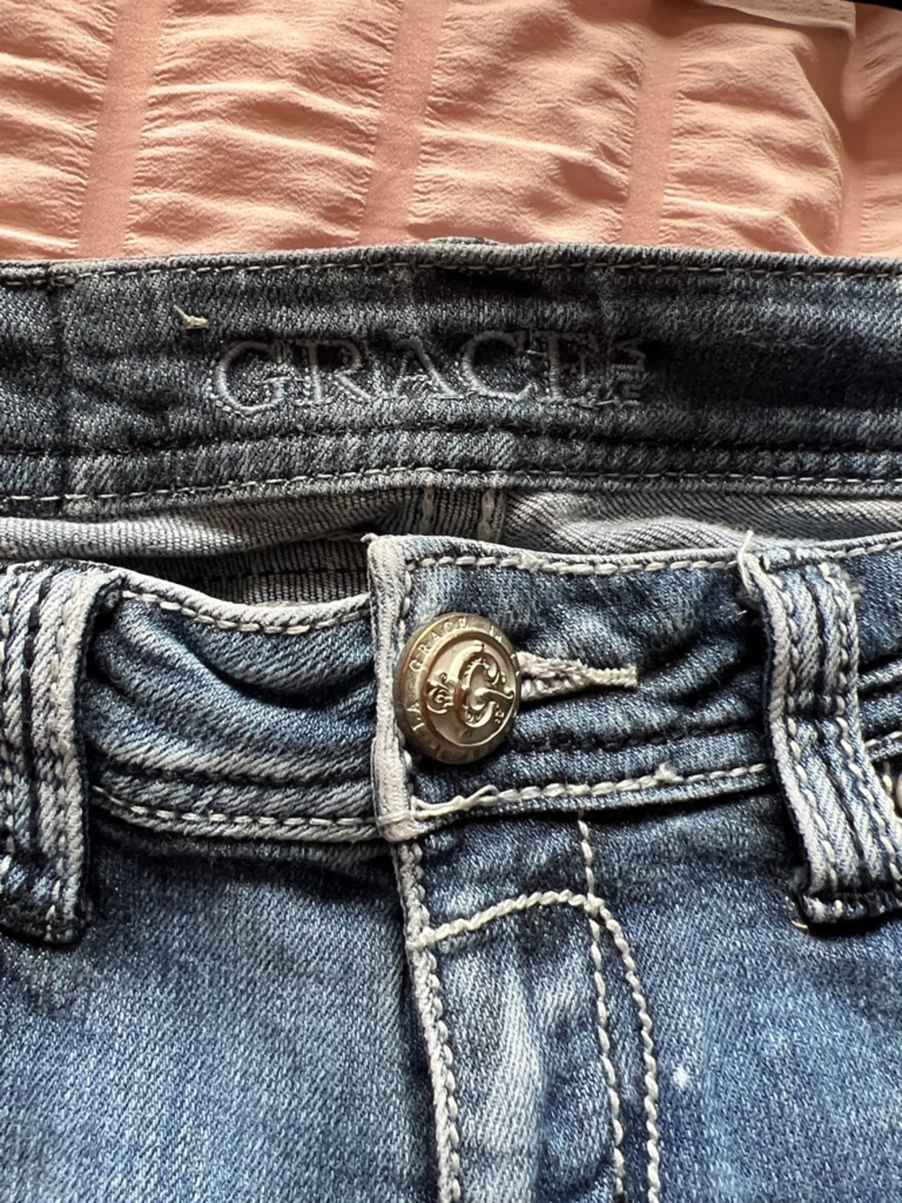 Grace in LA Light Blue Boot Cut Jeans - Picture 8 of 11
